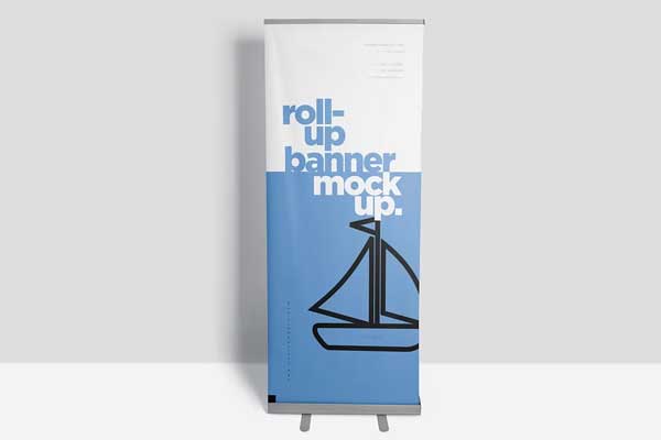 Roll-up Banner Mockup PSD