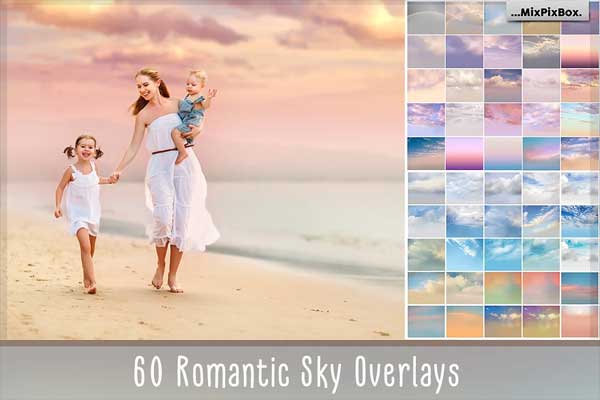 Romantic Sky Overlays Templates