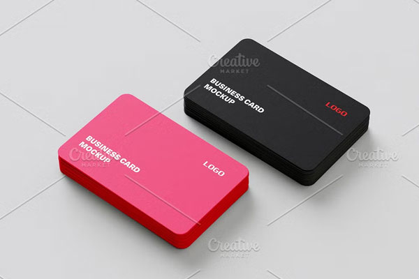 Round Business Card Mockup Psd