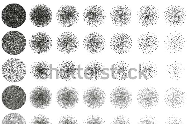 Round Stipple Photoshop Brushes