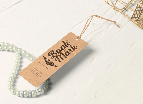 Rounded Paper Bookmark Mockups