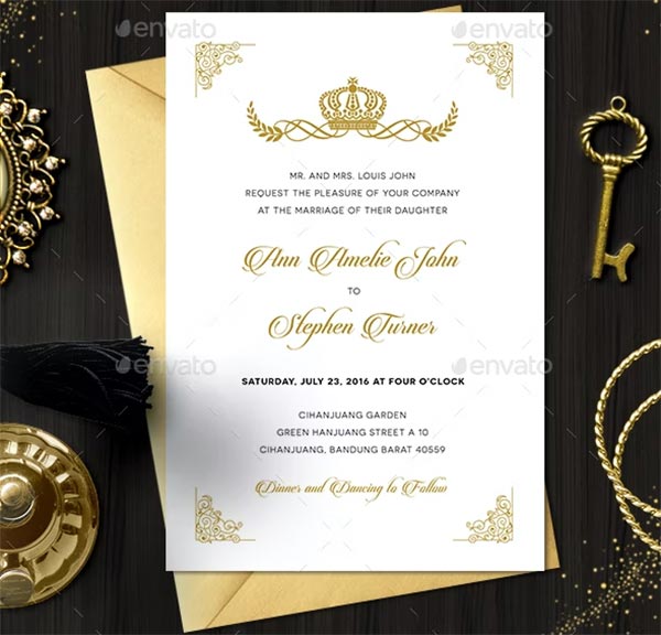 Royal Wedding Invitation Deign