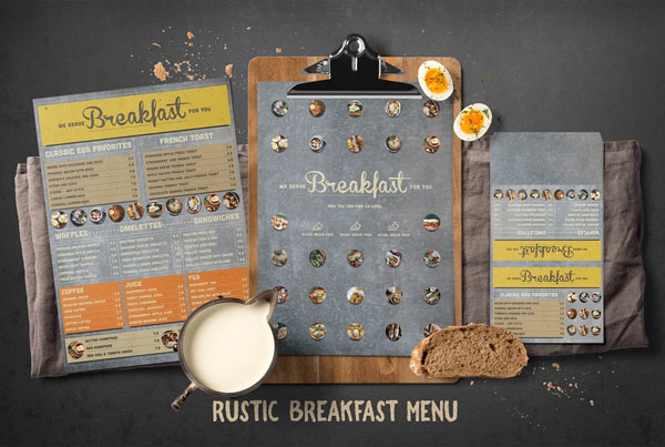 Rustic Breakfast Menu Flyer Template