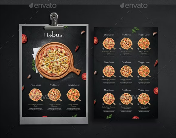 Rustic Pizza Menu & Flyer Template