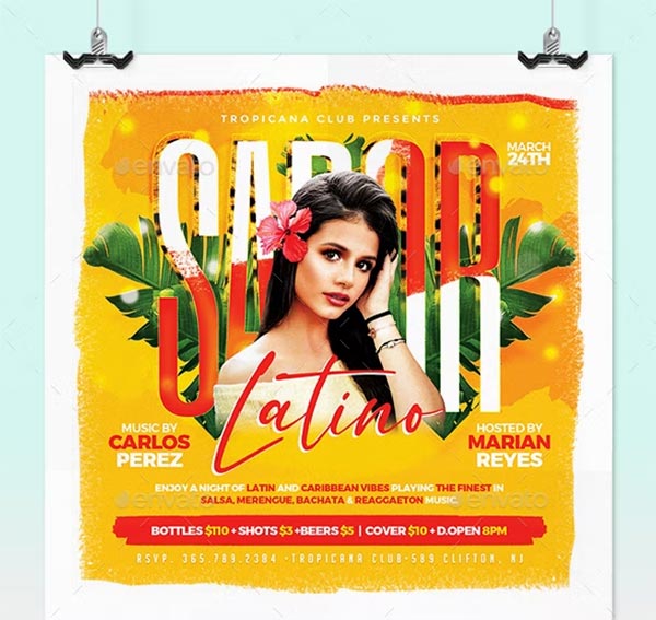 Sabor Latino - Latin Party Flyer