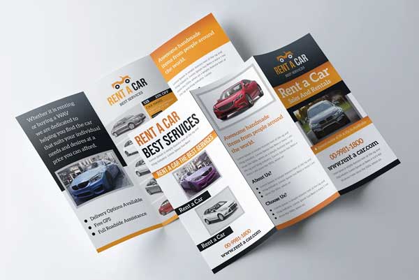 Sales and Rental Car Brochure Template