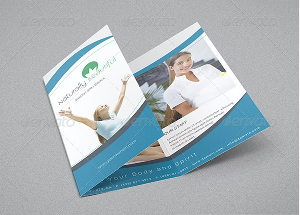 Salon Spa Trifold A4 Brochure Template