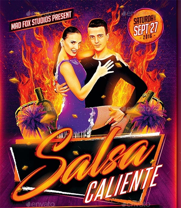 Salsa Caliente Party Flyer