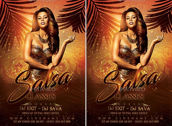 Salsa Classes Party Flyer Template