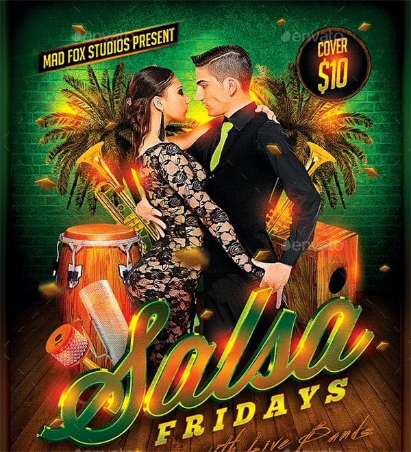 Salsa Fridays Party Flyer