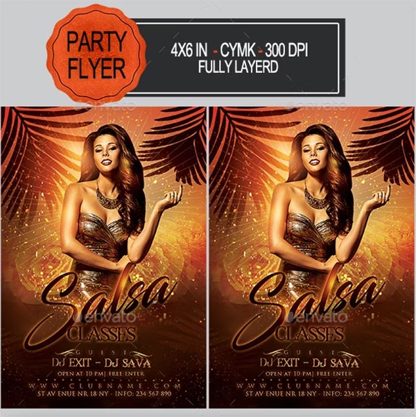 Salsa Party Flyer Designs