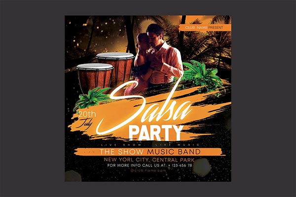 Salsa Party Flyer Print Template