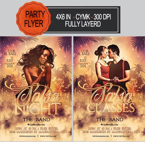 Salsa Party Flyers Template
