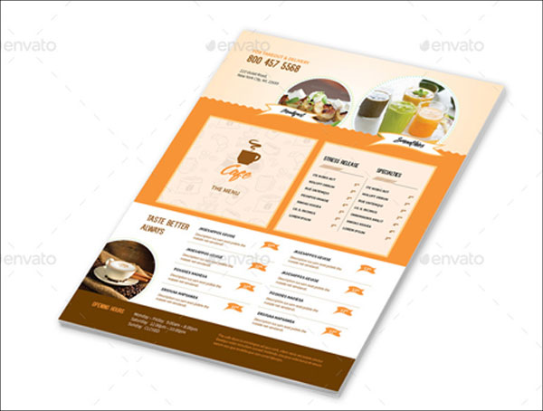 Sample Breakfast Menu Flyer Template