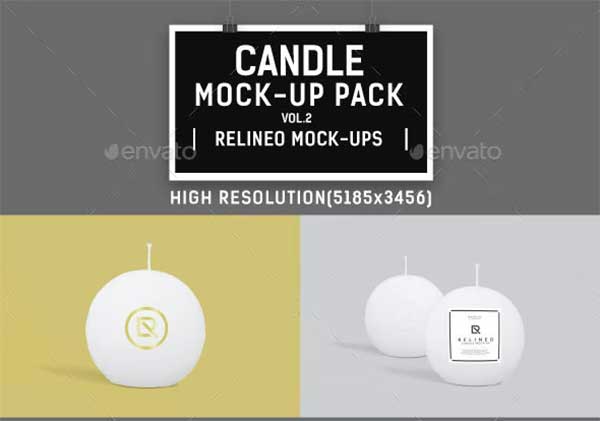 Sample Candle Label Mock-up Pack