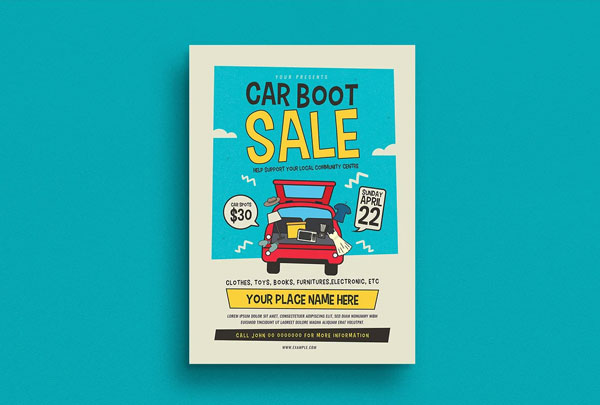 Sample Car Boot Sale Marketing Flyer