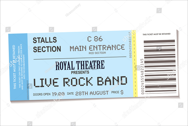 Sample Concert Ticket