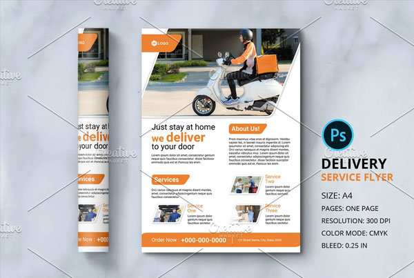 Sample Delivery Service Flyer Template
