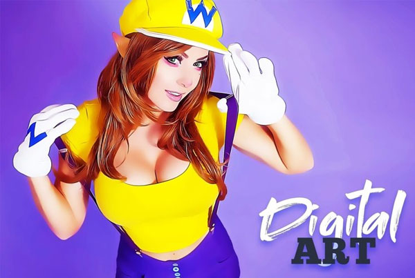 Sample Digital Vector Art Photoshop Action