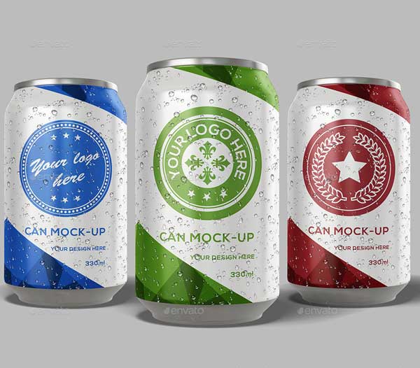 Sample Drink Soda Can Mockups