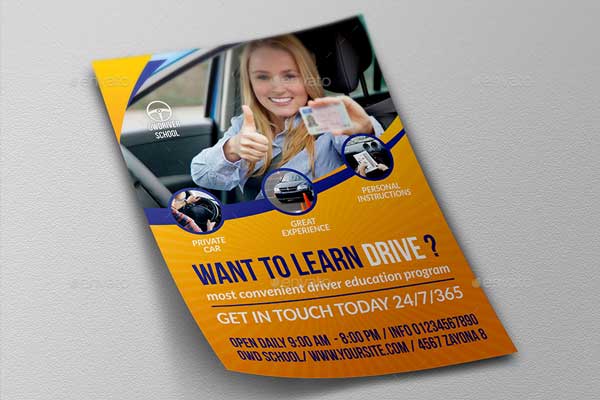 Sample Driving School Flyer Template