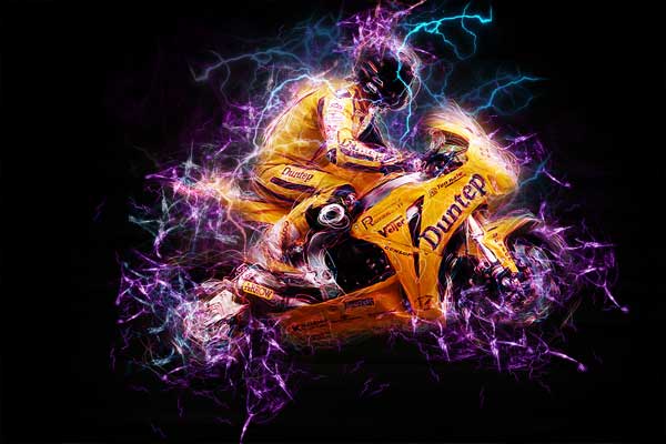 Sample Electric Energy Photoshop Action