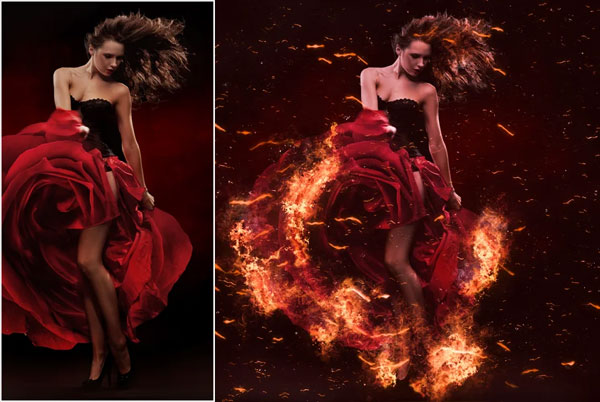 Sample Flame Photoshop Actions