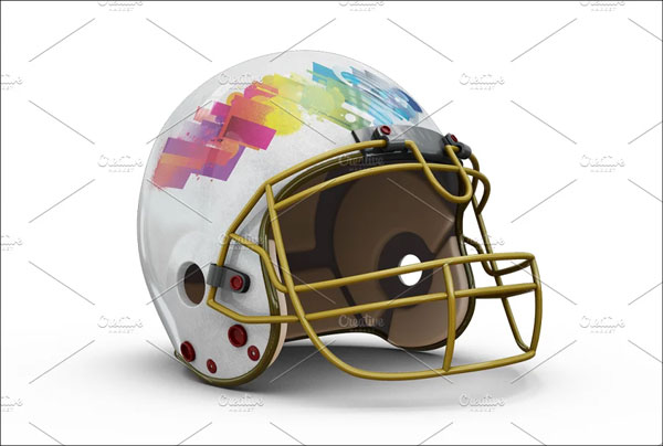 Sample Football Helmet Mock-up PSD