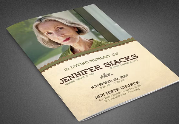 Sample Funeral Program Flyer Templates Download