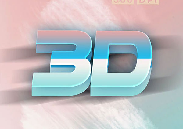 Sample Glossy 3D PSD Text Style Effects