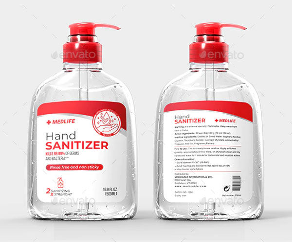 Sample Hand Sanitizer Bottle Mockups