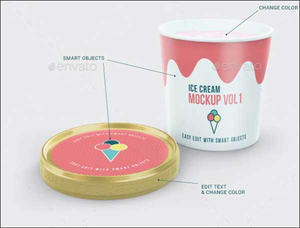 Sample Ice Cream Package Mockup