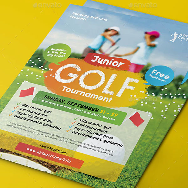 Sample Kids Charity Golf Flyer
