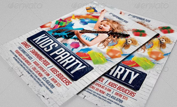 Sample Kids Party Flyer Template