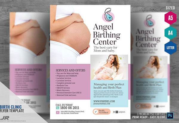 Sample Maternity Clinic Services Flyer Template