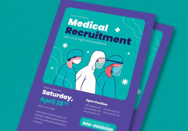 Sample Medical Recruitment Flyer Set