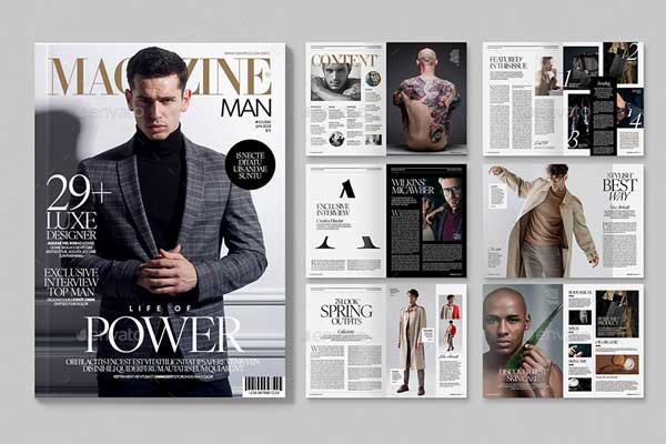 Sample Men's Fashion Magazine Template