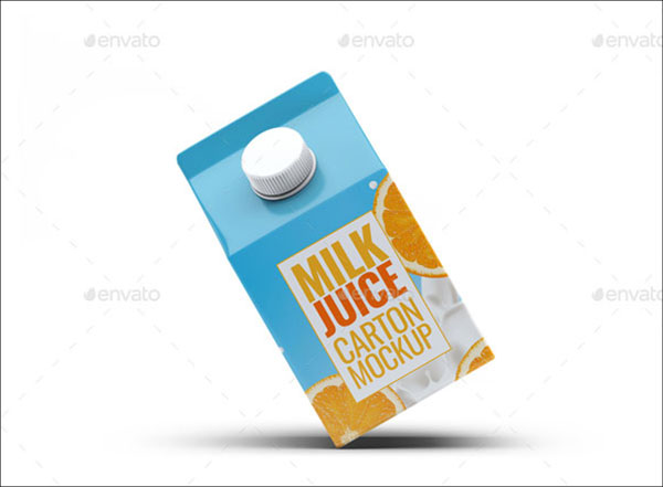 Sample Milk or Juice Carton Mockup