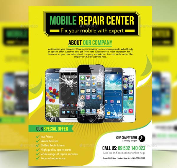 Sample Mobile Repairing Flyer Templates