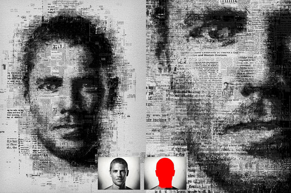 Sample Newspaper Art Photoshop Actions