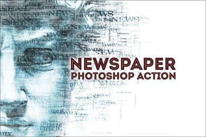 Sample Newspaper Text Photoshop Action