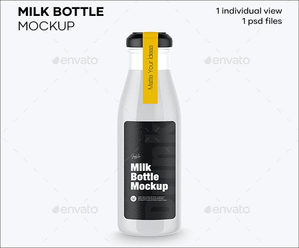 Sample Plastic Milk Bottle Mockup