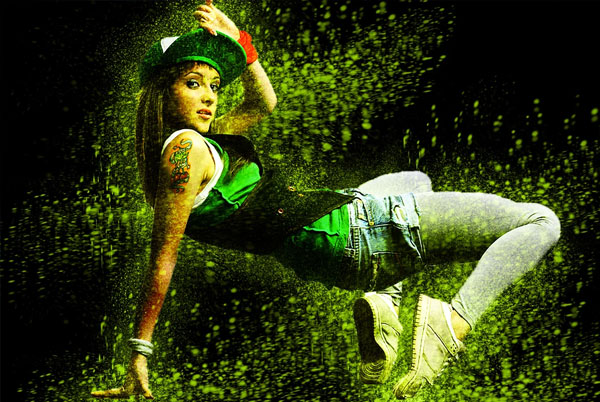 Sample Powder Explosion Photoshop Action