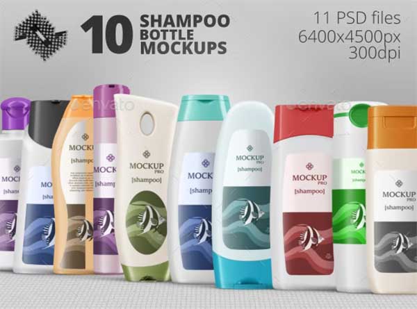 Sample Shampoo Bottle Mockups Template