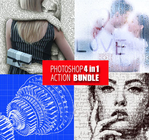 Sample Sketch Photoshop Actions Bundle