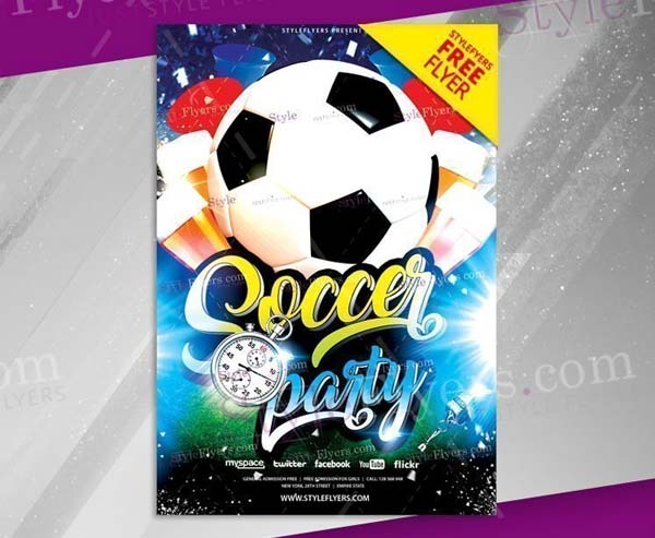 Sample Soccer Event Flyer Free Template