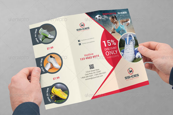 Sample Soccer Sports Business TriFold Brochure