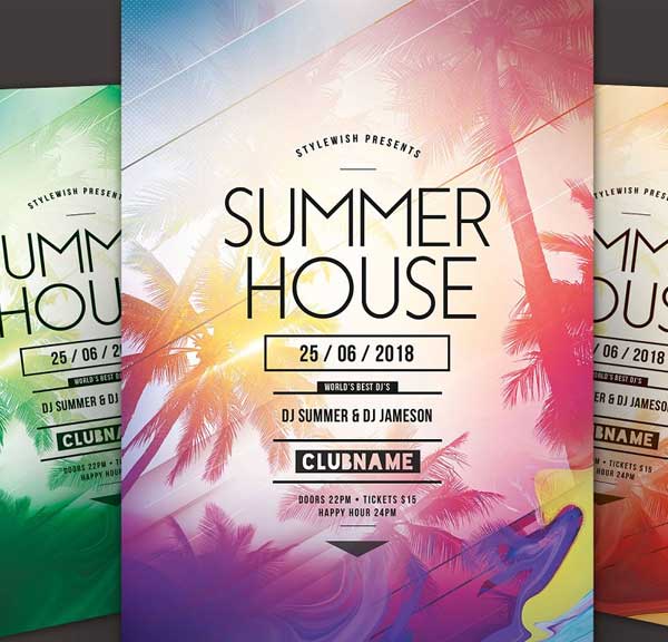 Sample Summer House Party Flyer Templates