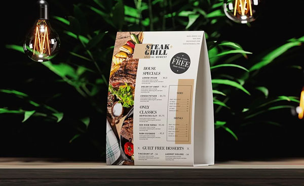 Sample Table Tent Card Mockup Download