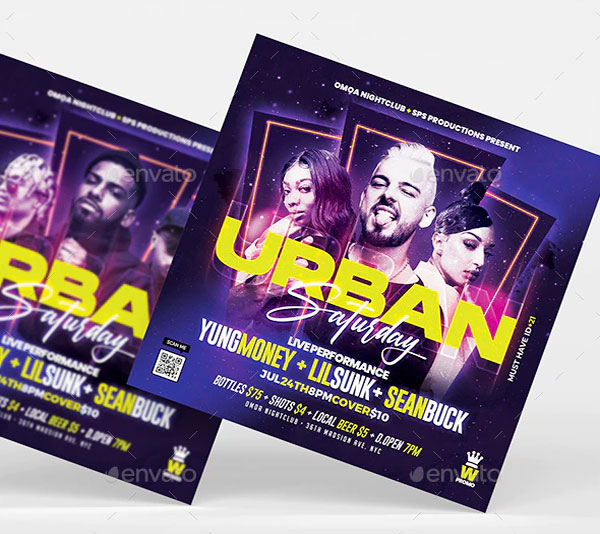 Sample Urban Party Flyer Template